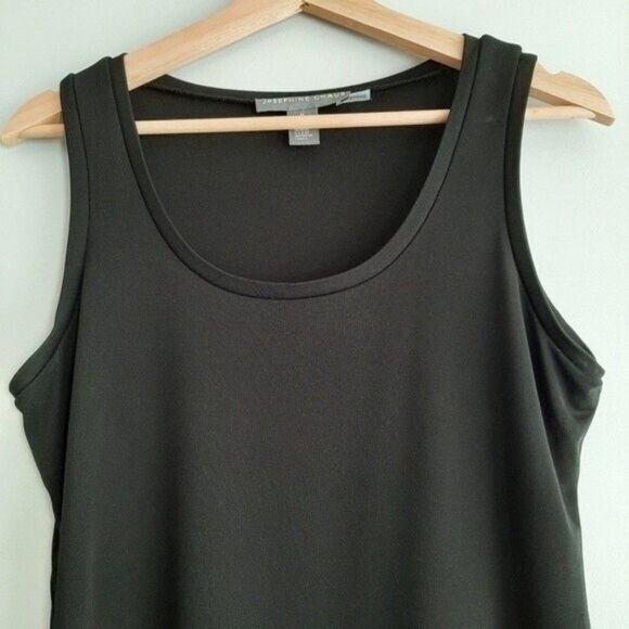 JOSEPHINE CHAUS Scoop Neck Tank Top Shell Black Sz M - Picture 3 of 8